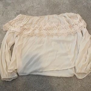 Coco + Jaimeson off the shoulder long sleeve shirt